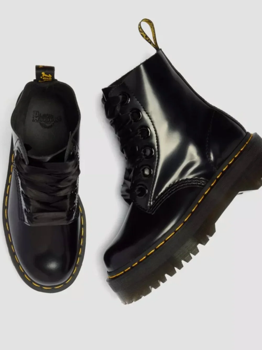 Dr. Martens Molly Leather Platform Boots (Like new!) - Picture 5 of 7